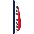 "NEW CARS" 3' x 12' Message Feather Flag